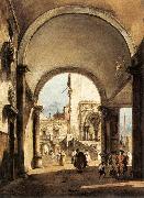 GUARDI, Francesco An Architectural Caprice oil painting on canvas